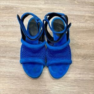 Alexander Wang Blue Ankle Straps Suede sandals sz 37